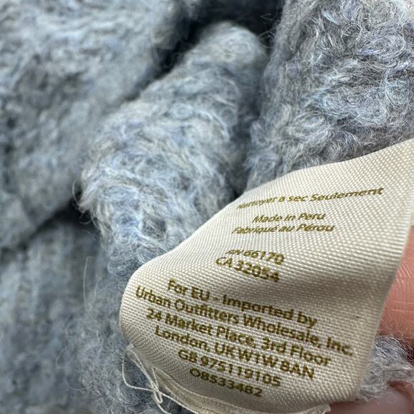 Free People Gray Turtleneck Alpaca Academia Fuzzy Pullover Knit Sweater Small - Picture 11 of 16